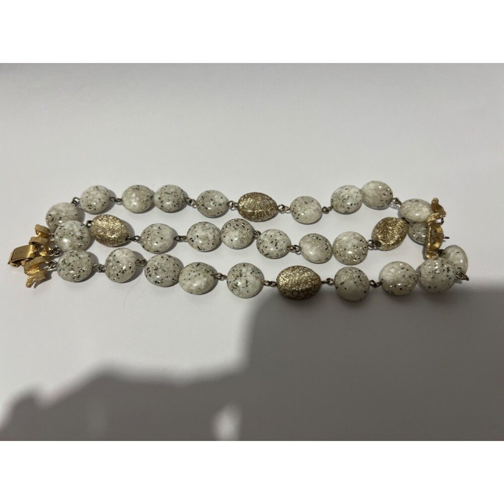 KRAMER OF NY Gold Tone Multi Strand Pearl 7" Bracelet EUC